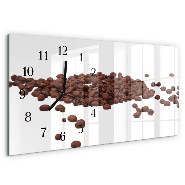 Horloge rectangulaire horizontale Café En Grains