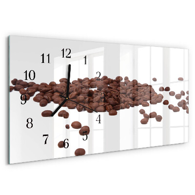 Horloge rectangulaire horizontale Café En Grains
