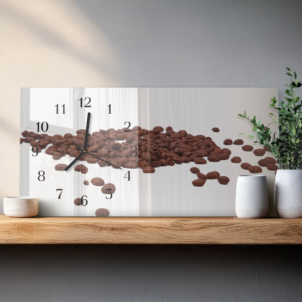 Horloge rectangulaire horizontale Café En Grains