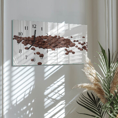 Horloge rectangulaire horizontale Café En Grains