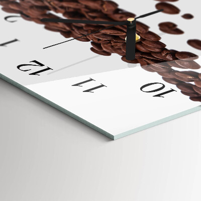 Horloge rectangulaire horizontale Café En Grains