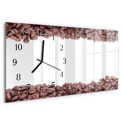 Horloge rectangulaire horizontale Café En Grains