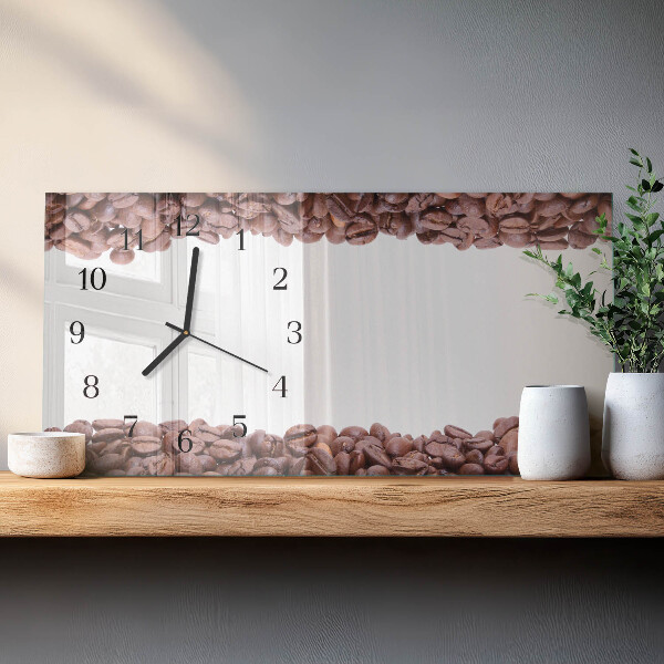 Horloge rectangulaire horizontale Café En Grains