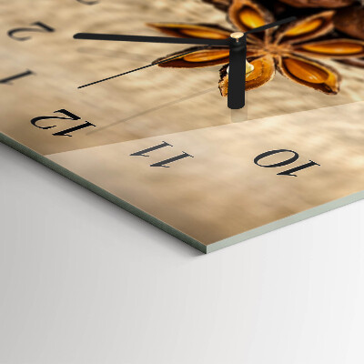 Horloge rectangulaire horizontale Café En Grains