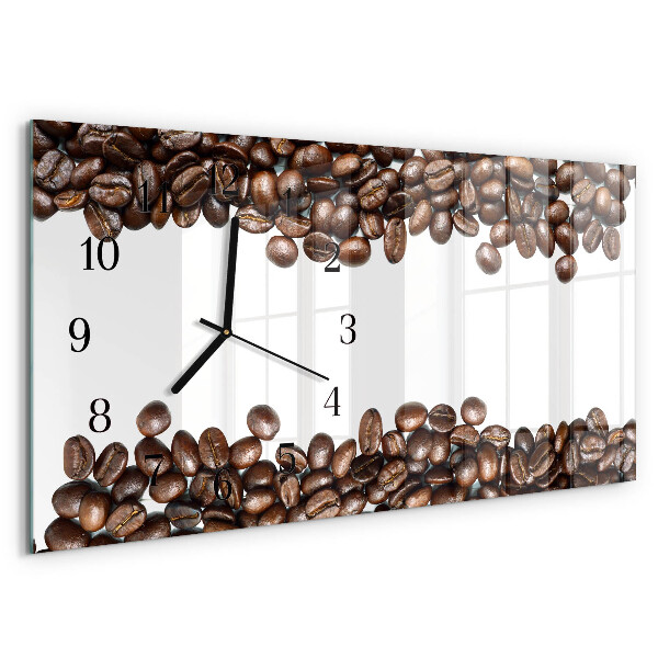 Horloge rectangulaire horizontale Café En Grains