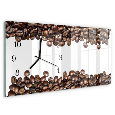 Horloge rectangulaire horizontale Café En Grains