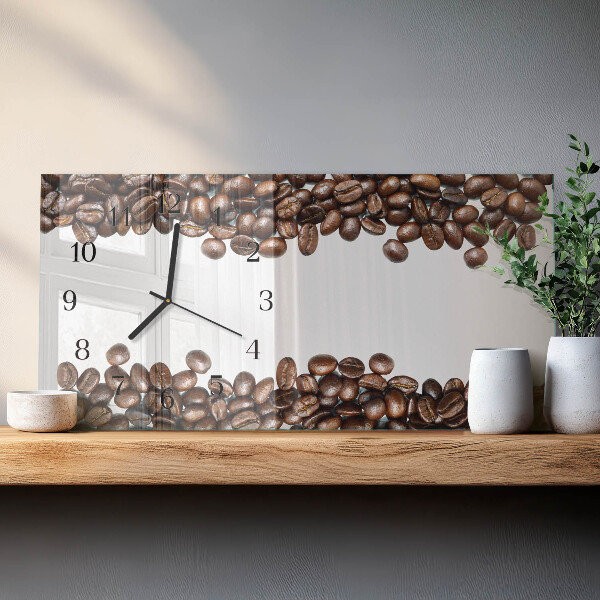 Horloge rectangulaire horizontale Café En Grains