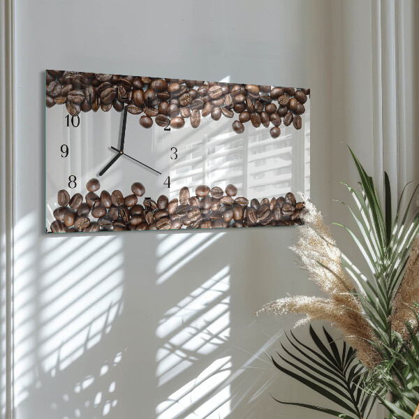 Horloge rectangulaire horizontale Café En Grains