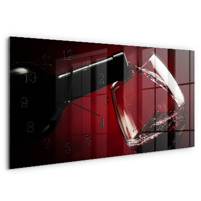 Horloge rectangulaire horizontale Verre À Vin