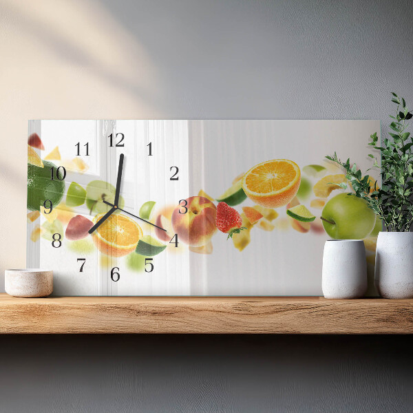 Horloge rectangulaire horizontale Mélange De Fruits