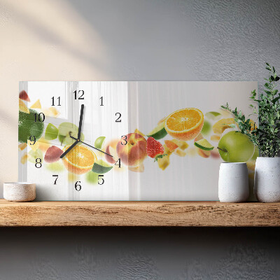 Horloge rectangulaire horizontale Mélange De Fruits