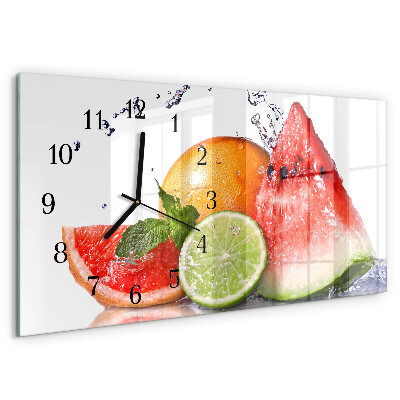 Horloge rectangulaire horizontale Fruits Juteux
