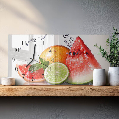 Horloge rectangulaire horizontale Fruits Juteux