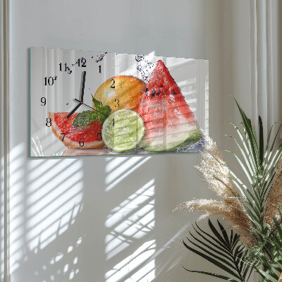 Horloge rectangulaire horizontale Fruits Juteux