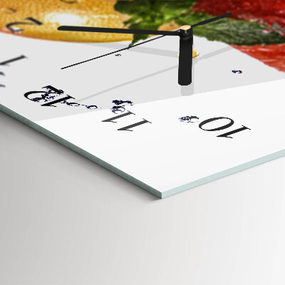 Horloge rectangulaire horizontale Fruits Juteux