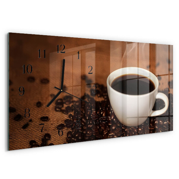 Horloge rectangulaire horizontale Café Chaud