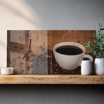 Horloge rectangulaire horizontale Café Chaud