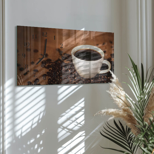 Horloge rectangulaire horizontale Café Chaud