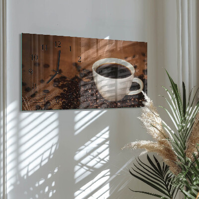 Horloge rectangulaire horizontale Café Chaud