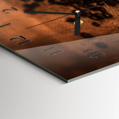 Horloge rectangulaire horizontale Café Chaud