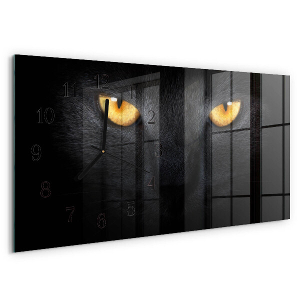 Horloge rectangulaire horizontale Chat