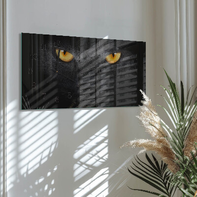 Horloge rectangulaire horizontale Chat