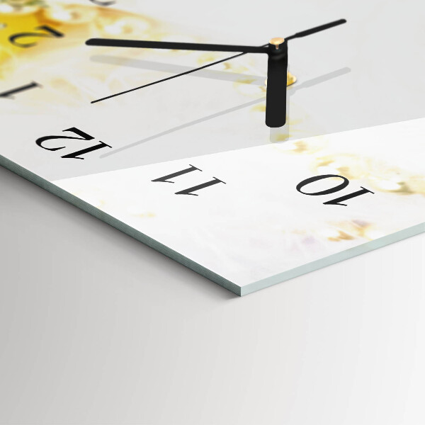 Horloge rectangulaire horizontale Fleurs