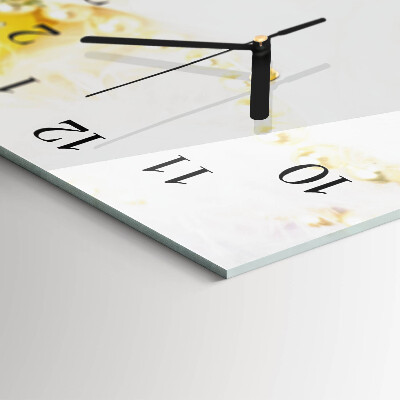 Horloge rectangulaire horizontale Fleurs