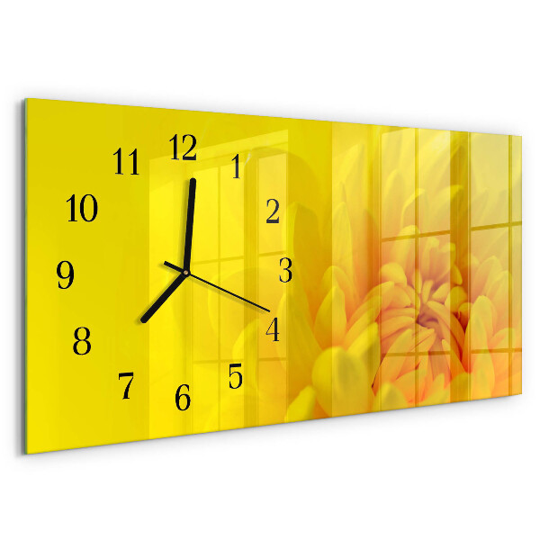 Horloge rectangulaire horizontale Fleur
