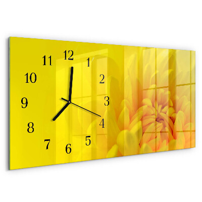 Horloge rectangulaire horizontale Fleur