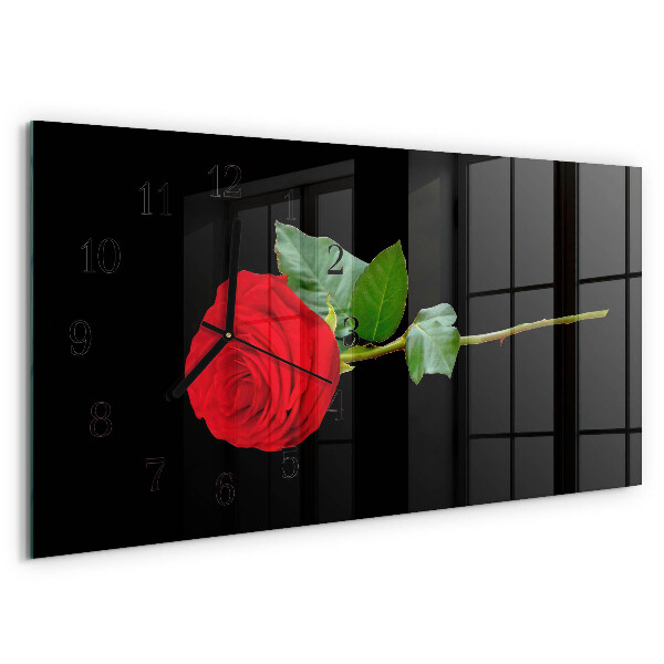 Horloge rectangulaire horizontale Rose