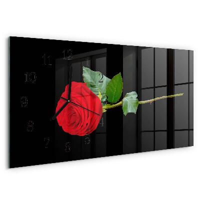 Horloge rectangulaire horizontale Rose