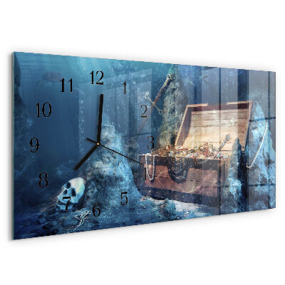 Horloge rectangulaire horizontale Trésor Sous-Marin