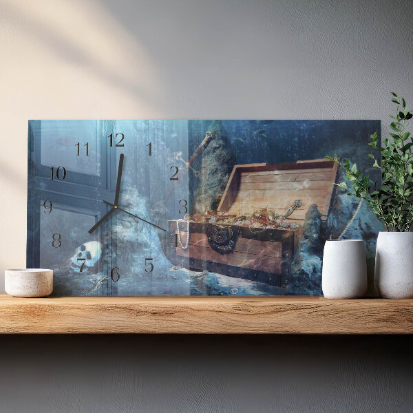 Horloge rectangulaire horizontale Trésor Sous-Marin