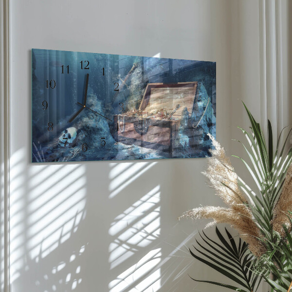 Horloge rectangulaire horizontale Trésor Sous-Marin