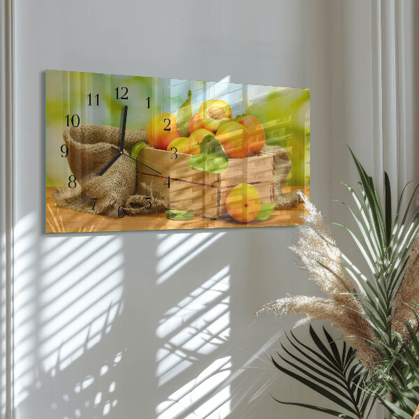 Horloge rectangulaire horizontale Abricots