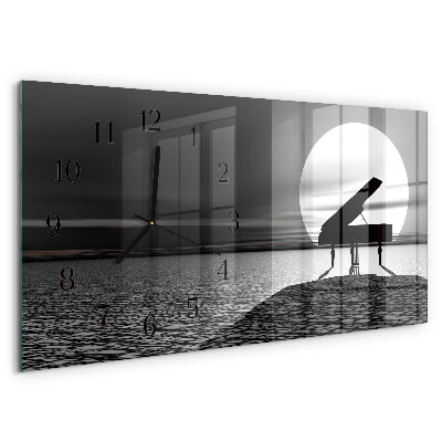 Horloge rectangulaire horizontale Piano