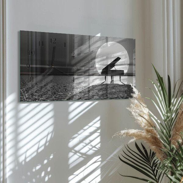 Horloge rectangulaire horizontale Piano
