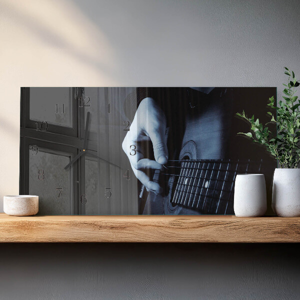 Horloge rectangulaire horizontale Guitariste