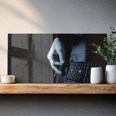 Horloge rectangulaire horizontale Guitariste