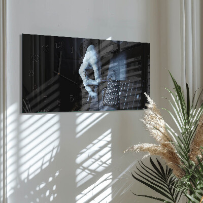 Horloge rectangulaire horizontale Guitariste