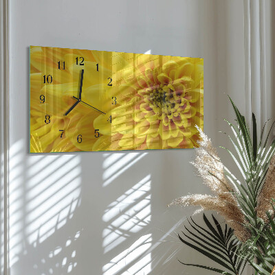 Horloge rectangulaire horizontale Chrysanthème