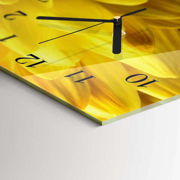 Horloge rectangulaire horizontale Chrysanthème