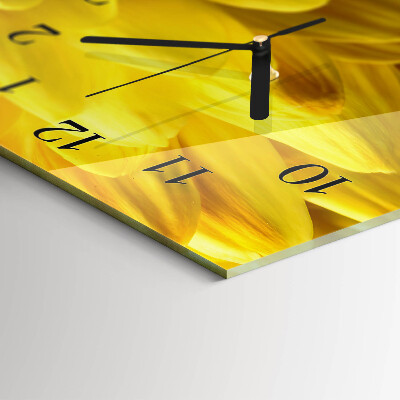 Horloge rectangulaire horizontale Chrysanthème