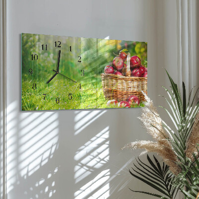 Horloge rectangulaire horizontale Un Panier De Pommes