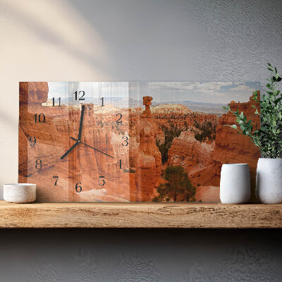 Horloge rectangulaire horizontale Canyon De Bryce