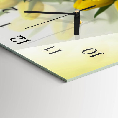 Horloge rectangulaire horizontale Tulipes
