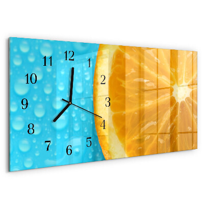 Horloge rectangulaire horizontale Orange