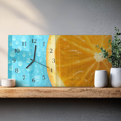 Horloge rectangulaire horizontale Orange