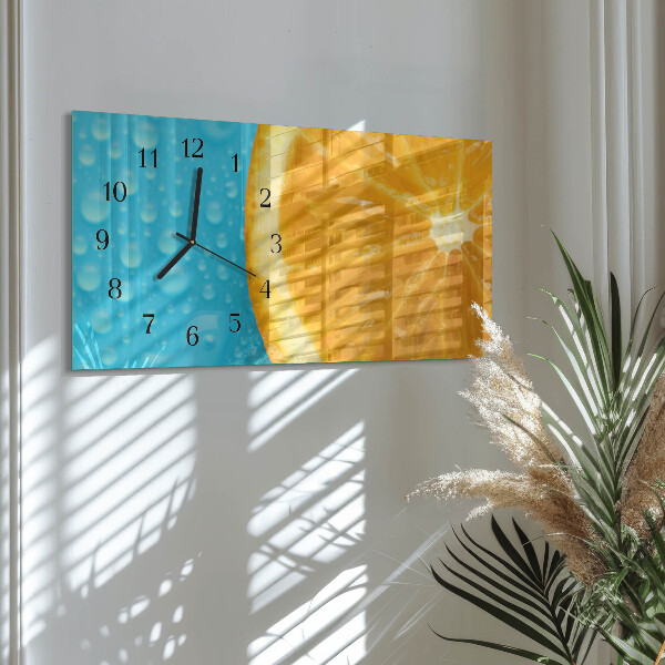 Horloge rectangulaire horizontale Orange